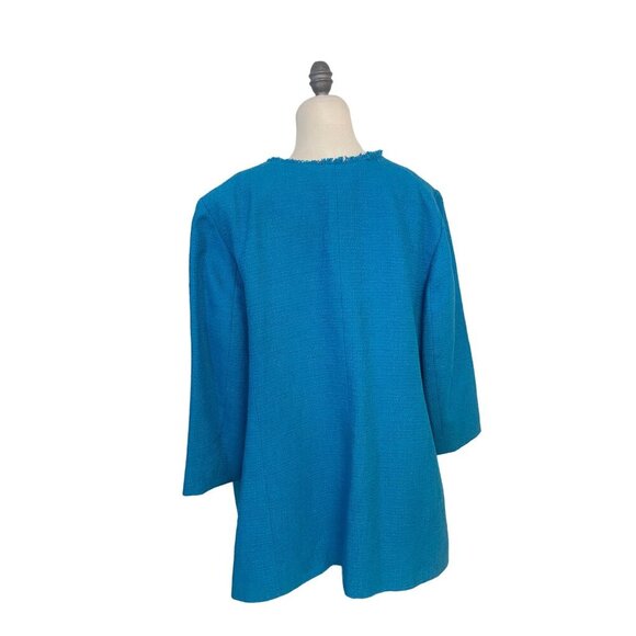 Talbots Exclusive Fish Embroidered Topper Jacket 20 W Plus - Picture 4 of 7